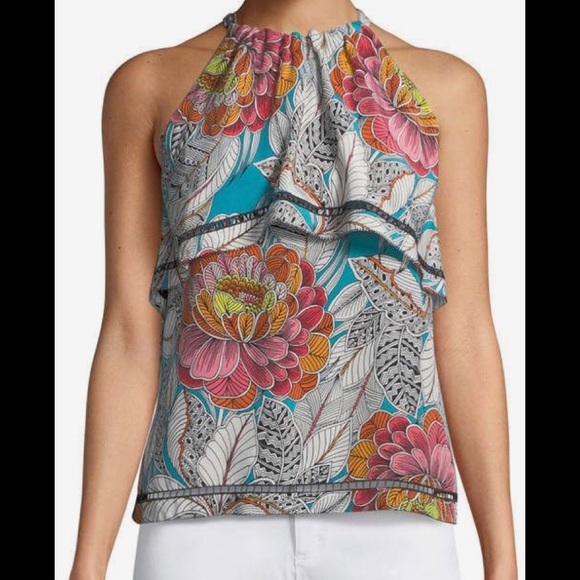 Trina Turk Tops - 🌀NWT Trina Turk Guest Halter-Neck Silk Top🌀